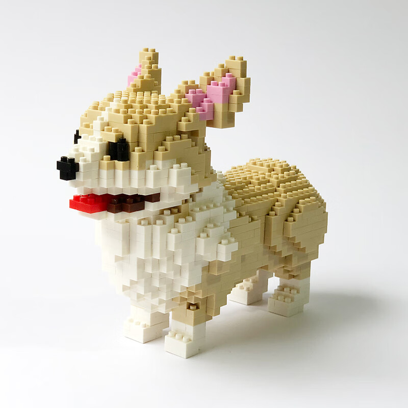 定制微型钻石小颗粒拼插积木玩具动物宠物狗哈士奇 大号麦克狗【图片