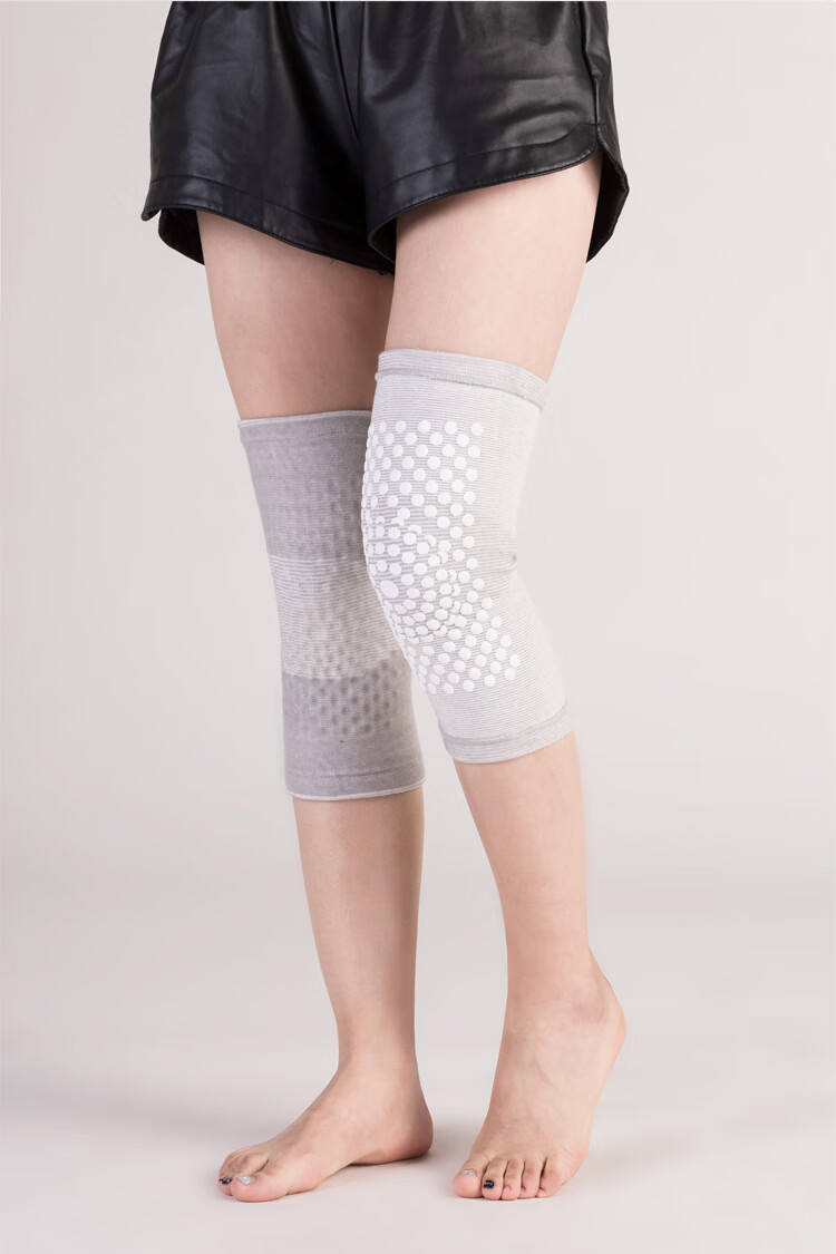 护膝保暖男女士老寒腿自发热膝盖护关节夏天夏季超薄款无痕 灰色(四季