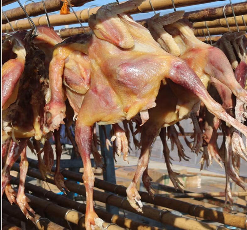 湖北特产风干鸡整只腊鸡农家鸡散养农村腌制腊货腊味年货咸鸡 两只