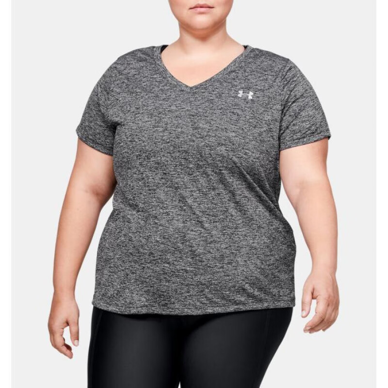 t恤扭纹v领短袖速干柔软自然吸汗防臭深1353758 tangerine/vermillion