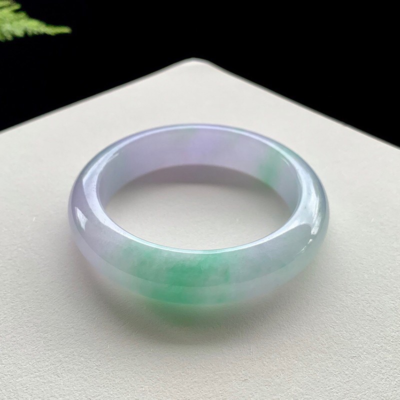 女士翡翠手镯冰糯春彩正圈高端翡翠玉镯缅甸翡翠镯子【图片 价格 品牌