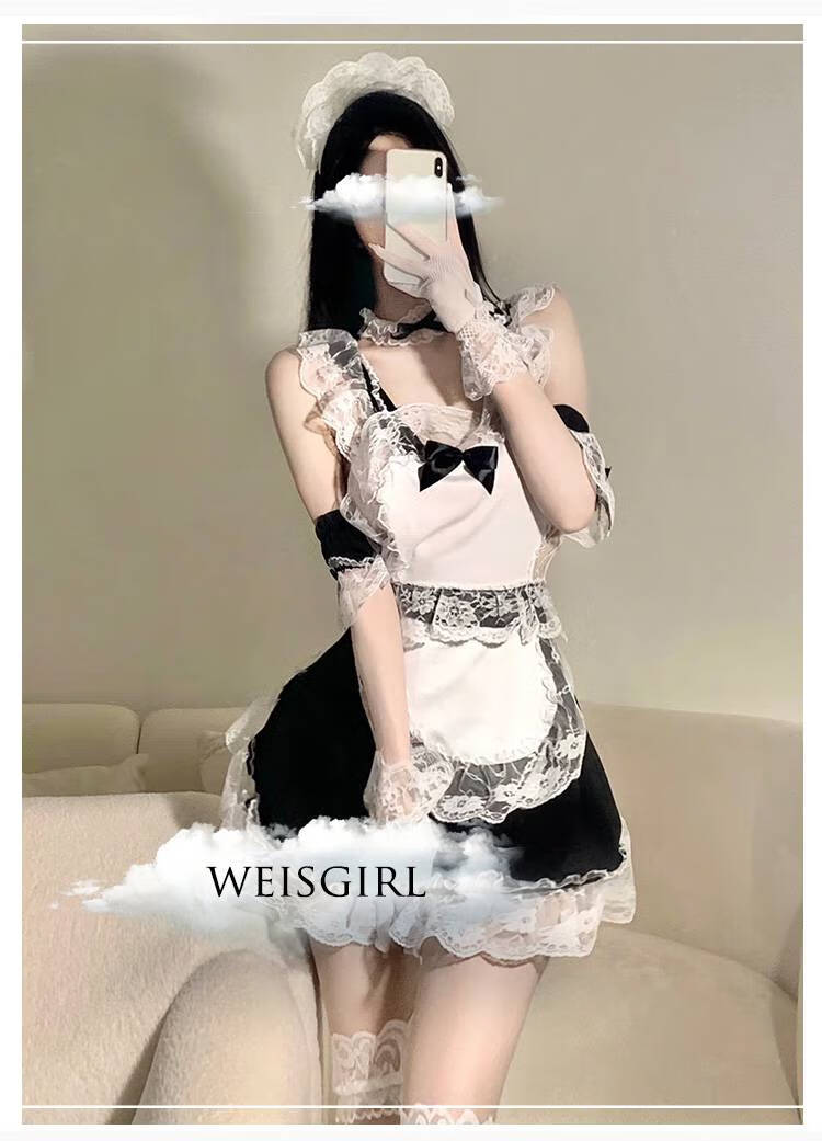 女仆装正经情绪睡衣cosplay蕾丝花边围裙女仆纯欲制服诱感女佣猫女