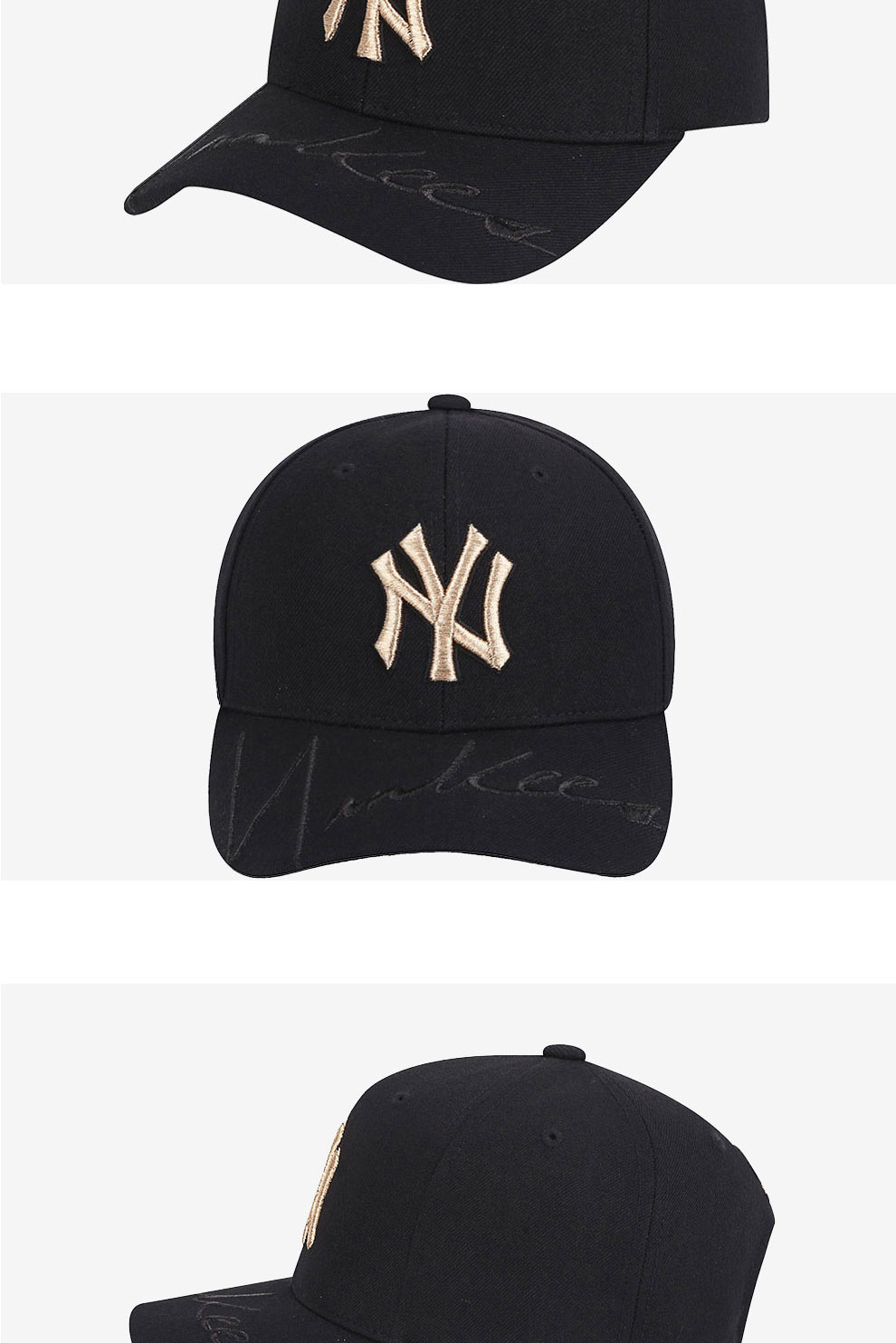 韩国mlb棒球帽太阳帽韩版时尚ny帽檐刺绣个性百搭鸭舌帽子男女情侣