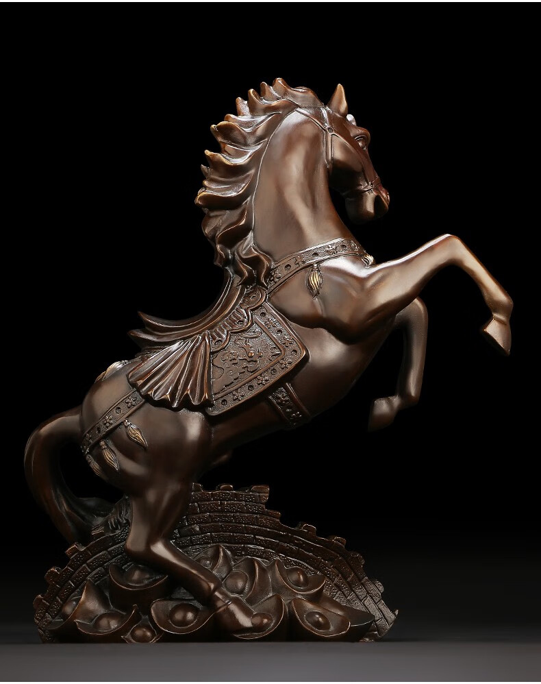 吉善缘 生肖马铜摆件 马到成功骏马奔腾飞跃工艺摆设办公室装饰品摆件