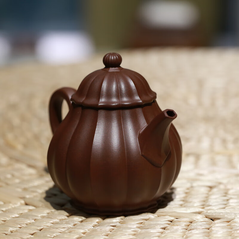 德轩堂宜兴工艺美术师刘浩紫砂壶纯全手工菱花高潘紫砂壶原矿黄龙山一