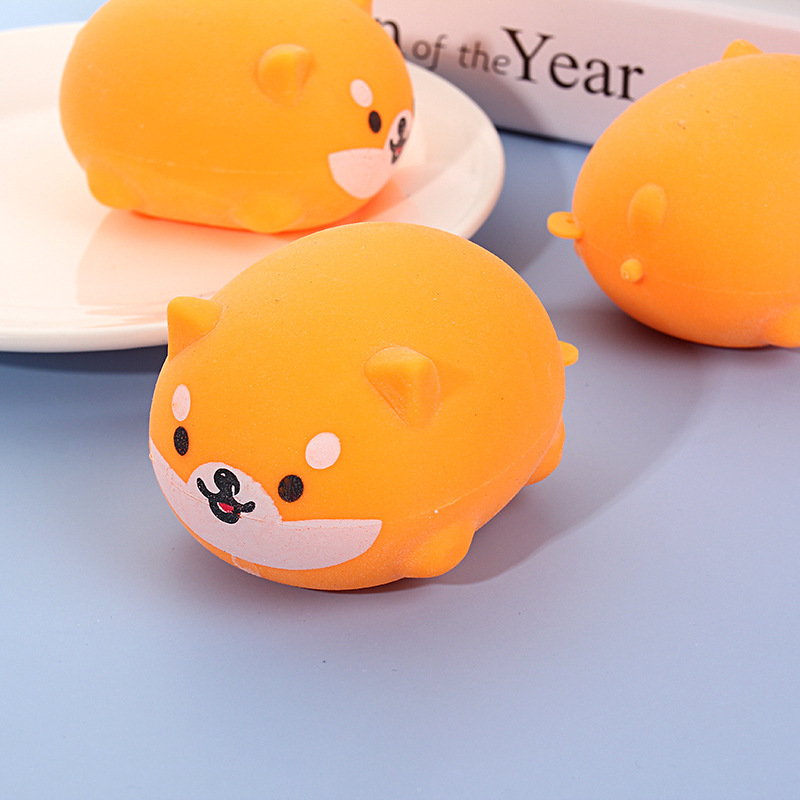 解压玩具神器柴犬捏捏乐 发泄球解压慢回弹地摊儿童玩具批发摆摊 柴犬