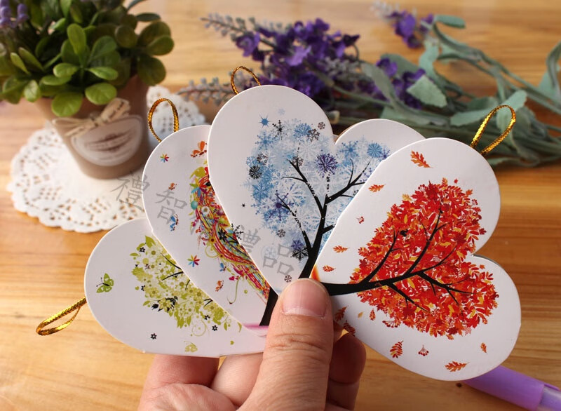 心意小卡片卡纸心形韩国创意母节贺卡爱心形小卡片祝福春节贺卡活动