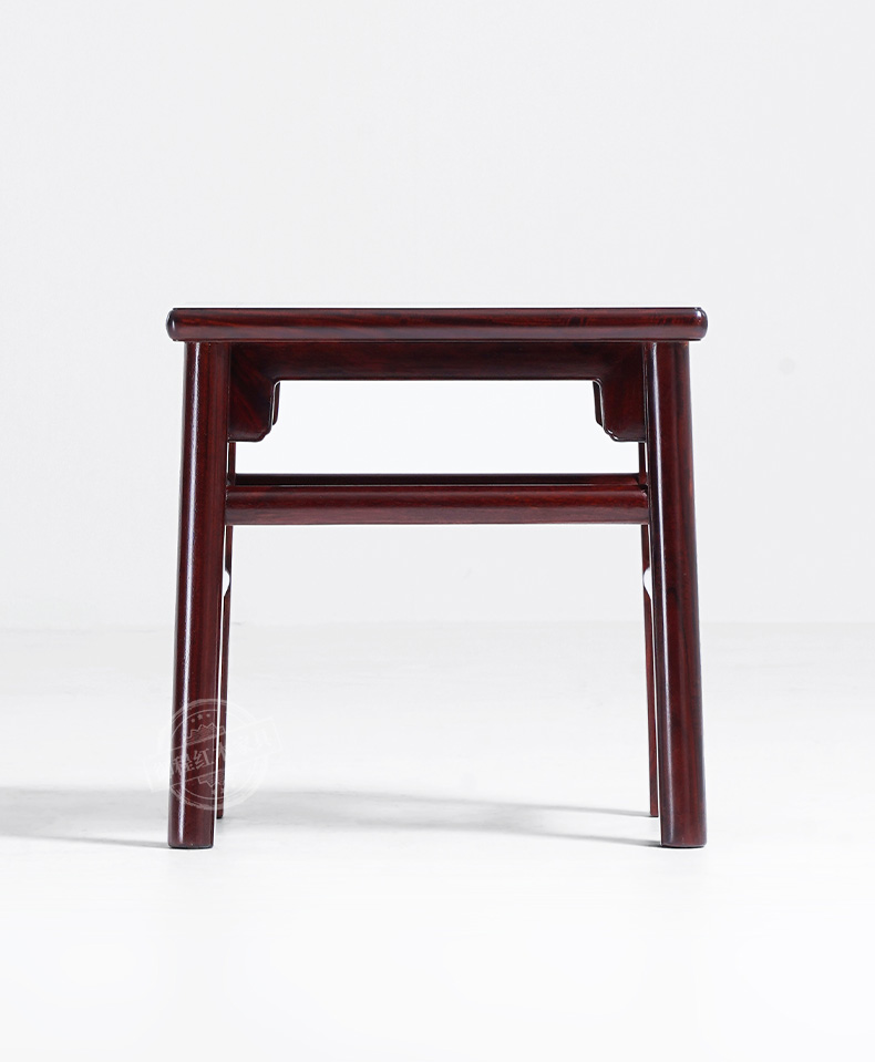 美如画血檀(学名:染料紫檀) 王世襄款长方凳 餐桌凳 高凳子 长方凳*1
