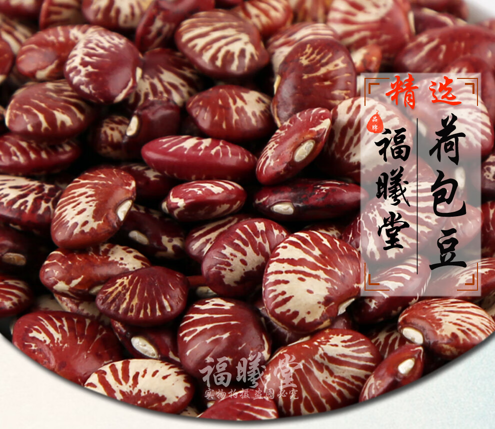 福曦堂荷包豆肾豆皇帝豆斑马豆香菇豆煲汤精选货荷包豆400克2罐共计