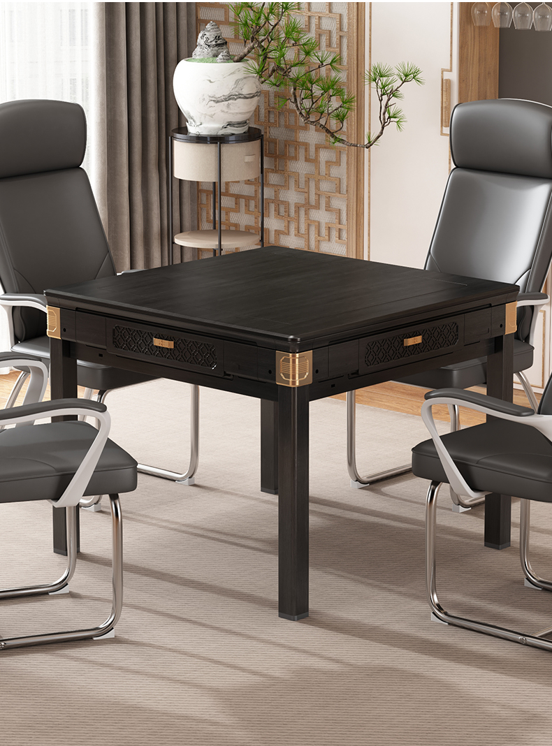 【送货上楼】君王仿实木全自动麻将机中式餐桌两用电动麻将桌过山车四