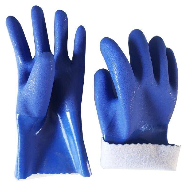 浸塑杀鱼手套赶海耐磨橡胶止滑防水耐油加厚防油磨砂大颗粒劳保手套全