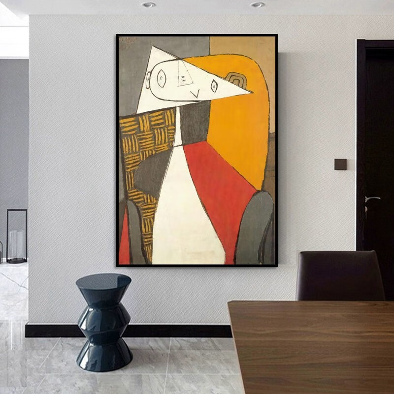 画世界名画毕加索玄关抽象装饰画人物客厅挂画沙发背景墙艺术画大幅