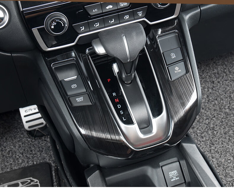 urv本田crv档把碳纤维改装饰适用crv排档位面板框混动内饰 17-21款crv