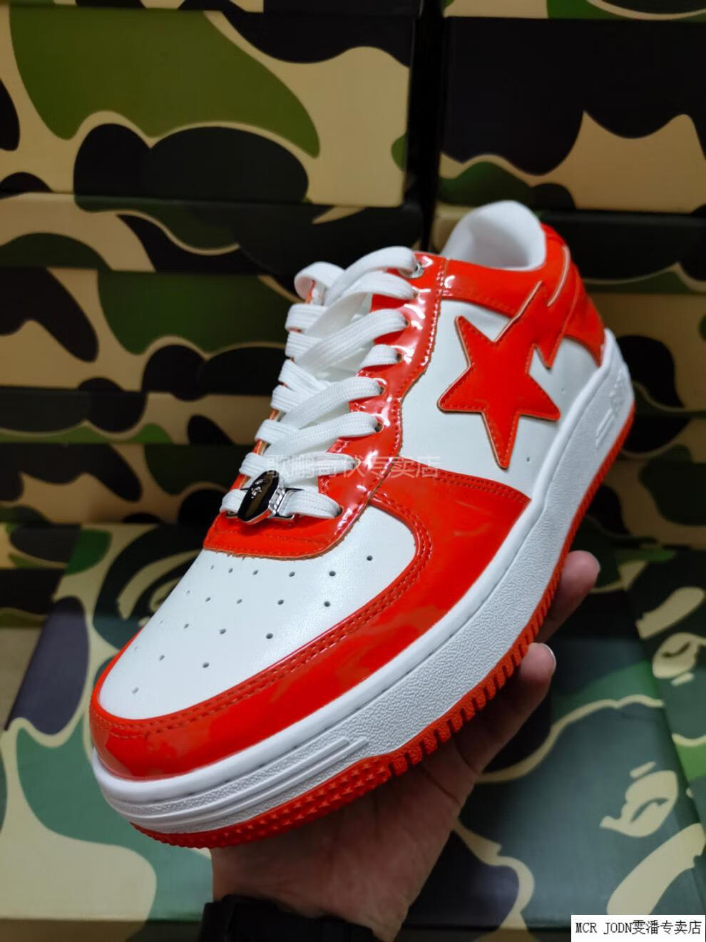 刘耀文同款鞋子bapesta low bapestar街头潮流漆皮球鞋板鞋宋祖儿刘