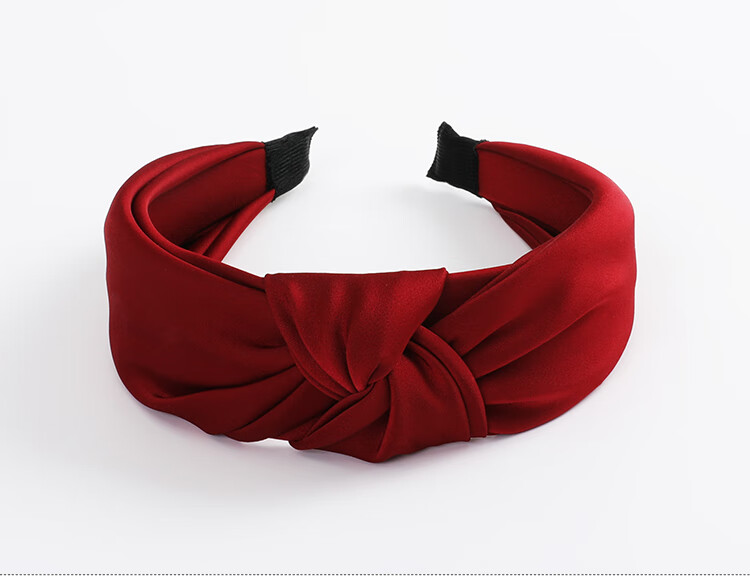 短发发箍女压发韩国简约清新百搭宽边防滑百搭发捆头箍女 酒红色