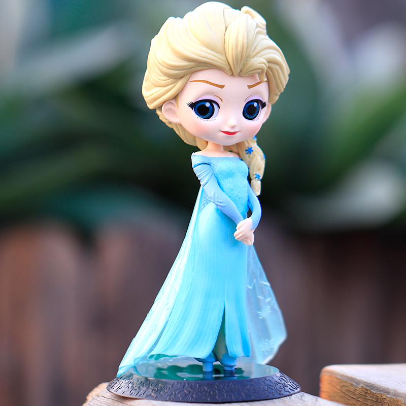 qposket冰雪奇缘爱莎艾莎公主安娜elsa模型礼物蛋糕摆件定制款 爱莎