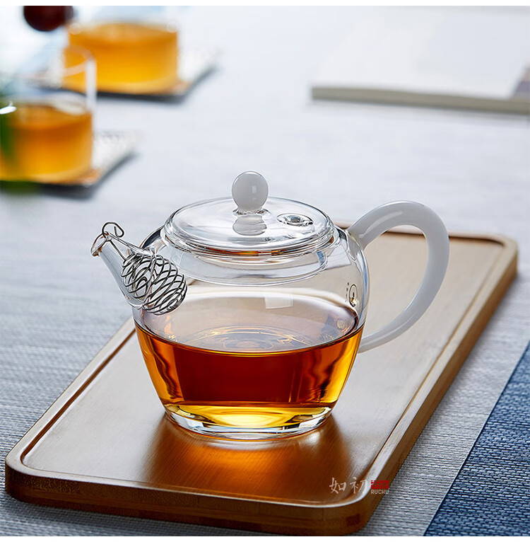 新羽手工玻璃茶壶泡茶壶小号家用耐热玻璃壶日式壶透明红茶泡茶器新羽