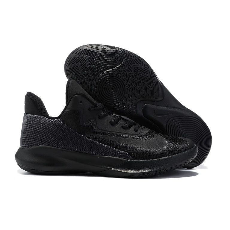 耐尅男款precision 4篮球鞋实战耐磨轻便气垫防滑男运动鞋 黑红白