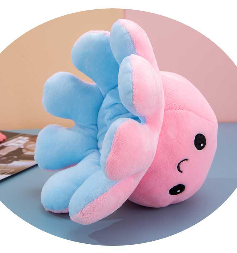 小章鱼玩偶 可爱翻面小章鱼双反面翻转玩偶挂件生气表情会变脸心情绪