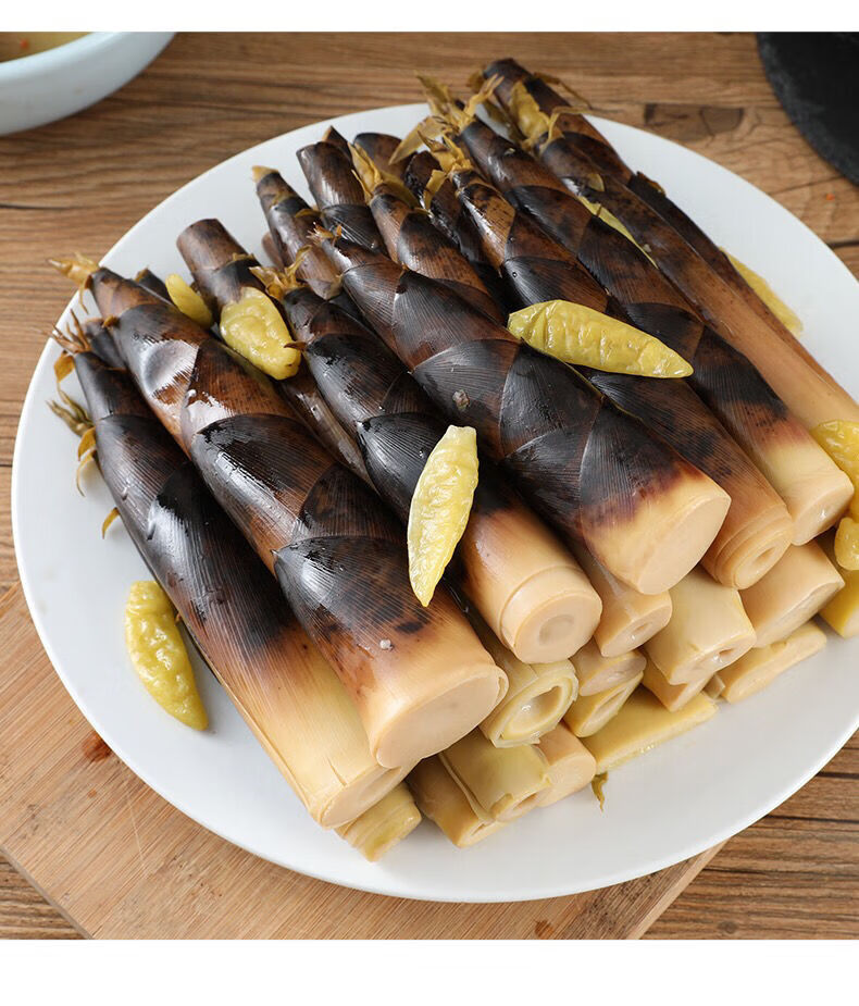 手剥笋香辣脆笋 500g 尖泡椒竹笋手拔笋酸笋网红零带壳即食竹笋 老汤