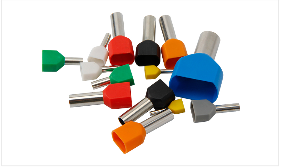 万特弗te双线管形冷压端子管型预绝缘接线端子并接接线端子冷压针式并