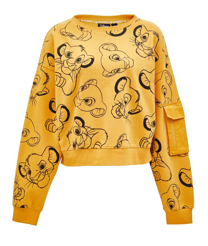 only2021秋季新款狮子王联名款满印卡通休闲圆领卫衣女12139s035 c98