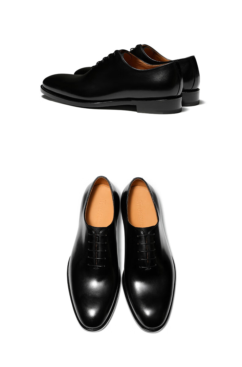 truffaut手工固特异整张皮商务正装英伦风皮鞋真皮牛津鞋男舒适透气夏