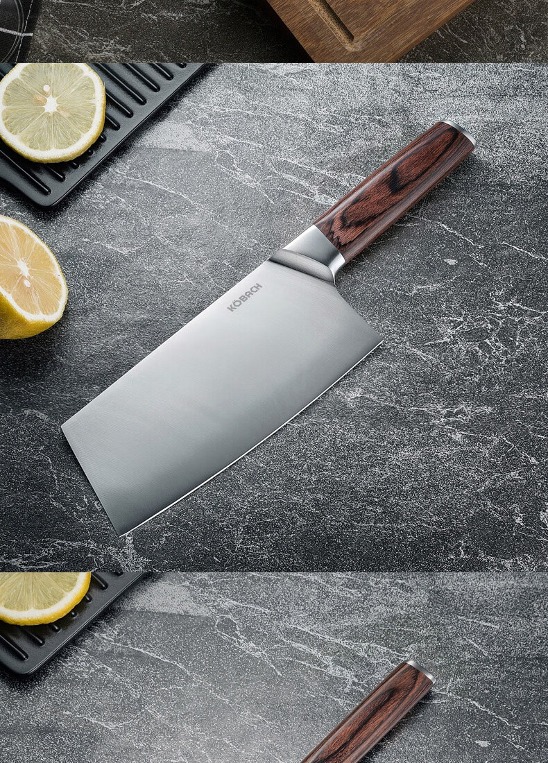 康巴赫菜刀高硬度不锈钢刀具套装厨房耐用切片刀水果刀家用切肉砍骨刀