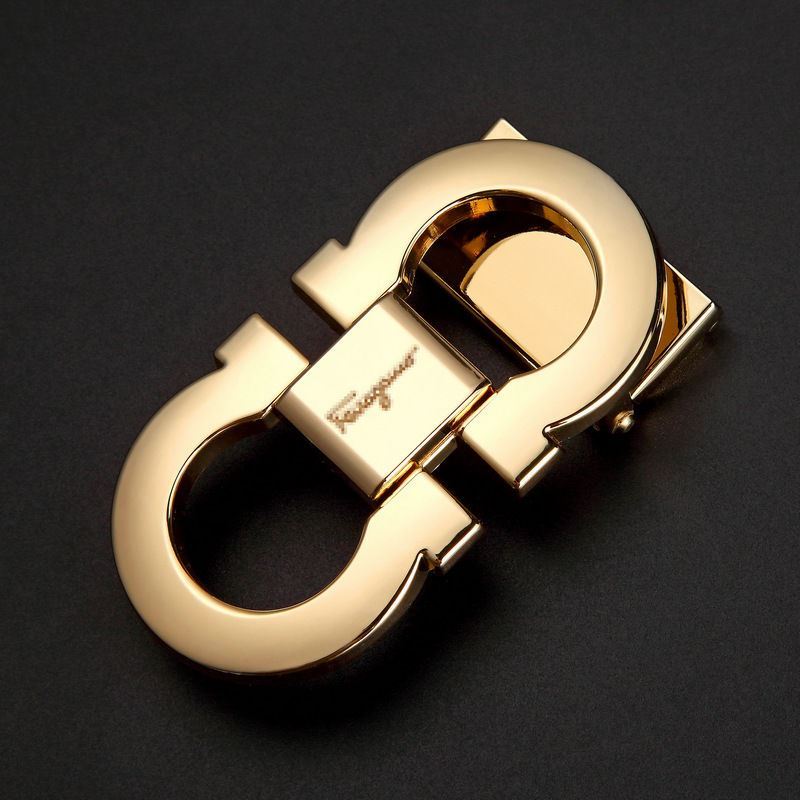 皮尔卡丹高档轻奢高端扣头皮带头皮带男士平滑扣合金双d扣头板扣卡扣