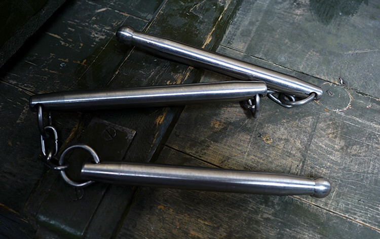 不锈钢袖鞭数控加工圆头三节鞭实战三节棍单袖鞭