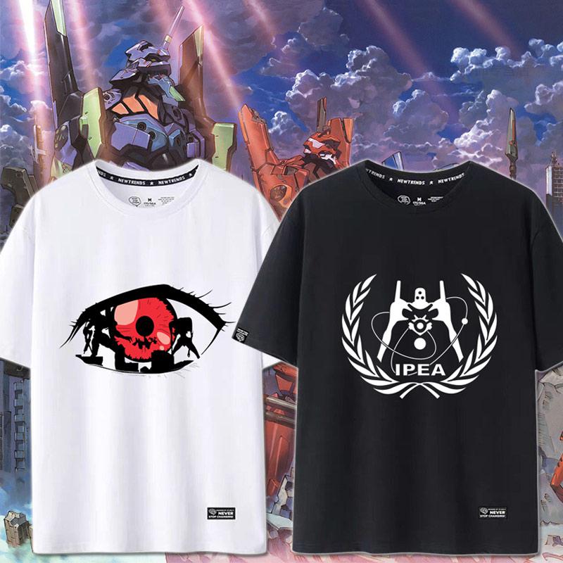 eva联名新世纪福音战士明日香周边t恤动漫二次元男女学生夏季纯棉短袖