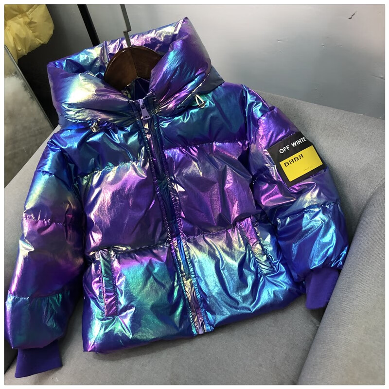 雅鹿旗舰官方店儿童羽绒服儿童亮面炫彩镭射羽绒服中大童男童女童轻薄