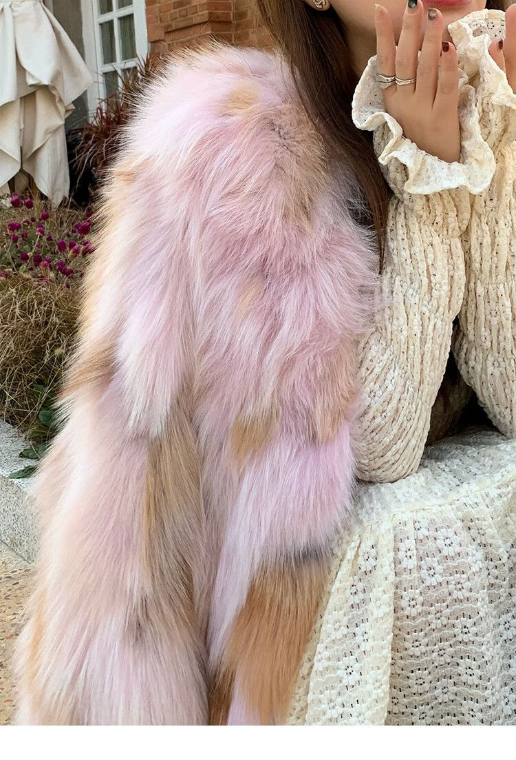 冬季进口金岛狐狐狸毛毛大衣皮草外套女时尚年轻款反季节清仓皮草