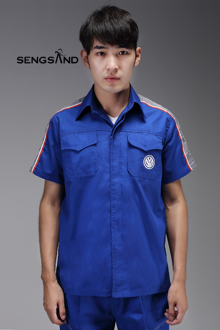 途中雨春秋季上汽上海大众工作服套装男长袖4s店工装汽修售后车间维修