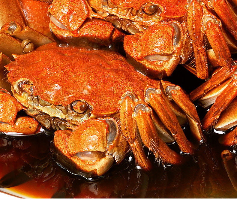 熟食花雕熟醉蟹即食特大母蟹毛蟹海鲜香辣螃蟹多规格 花雕熟醉蟹8只