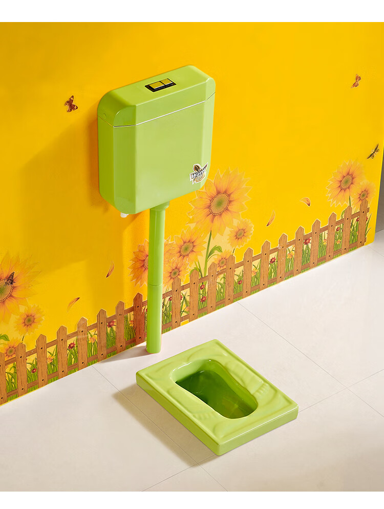 幼儿园儿童彩色蹲便器 早教小孩防臭蹲坑蹲厕 陶瓷便器大小便池 彩色