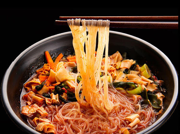 网红酸辣粉麻辣江湖袋装粉丝麻辣烫方便食品 微辣味_12袋【图片 价格