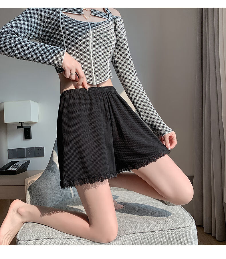 缘定女士安全裤防漏光夏季薄款穿裙子的打底裤女生防走光不卷边可外穿