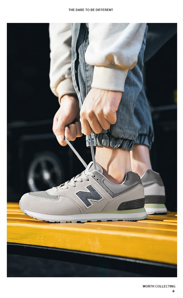 新百伦new balance运动鞋男鞋秋季透气网面n字574情侣休闲 军绿色 574