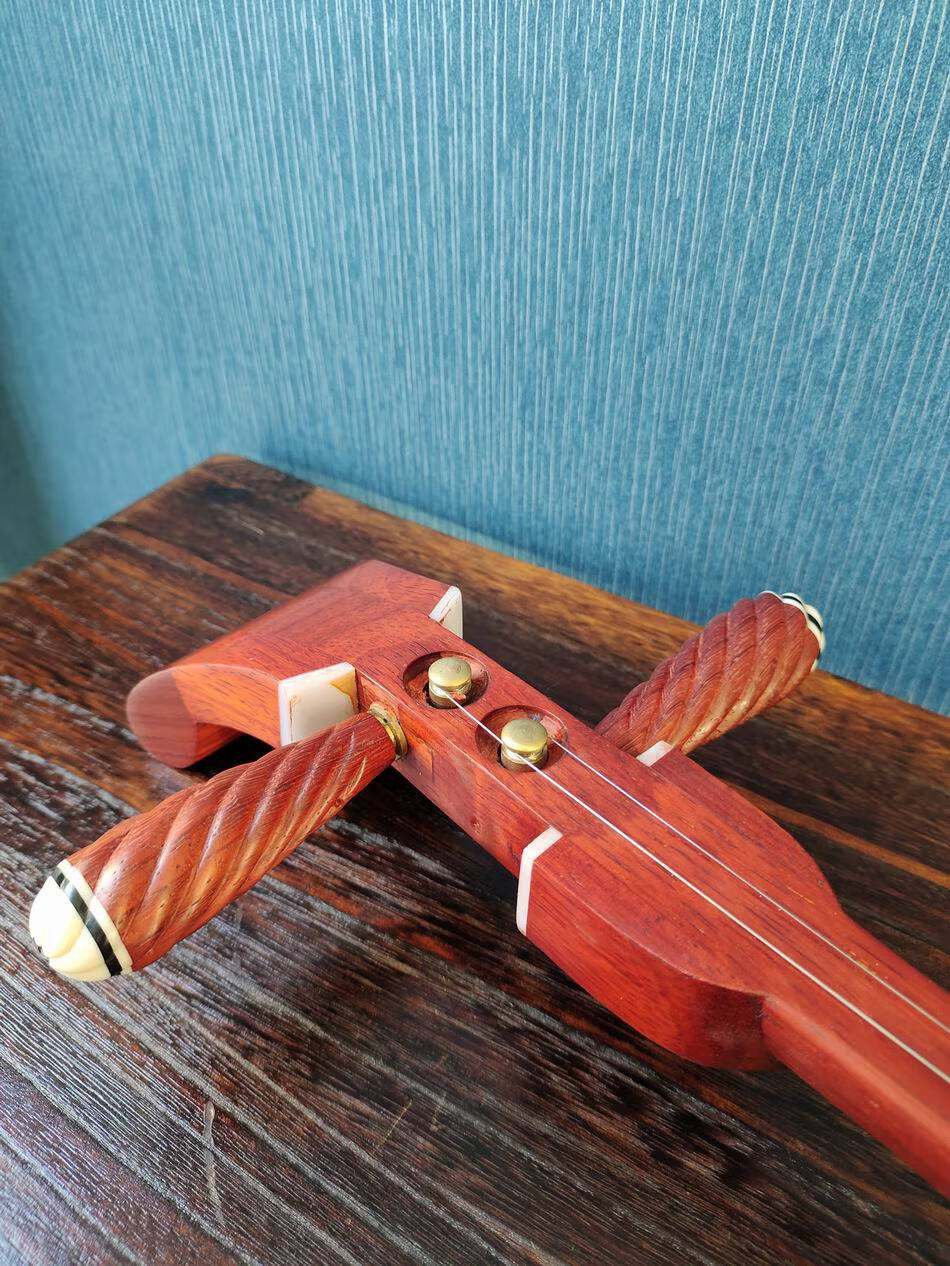 山东特产高档专业黑檀木坠琴花梨红木坠胡坠子高档琴盒黑檀木坠琴高档