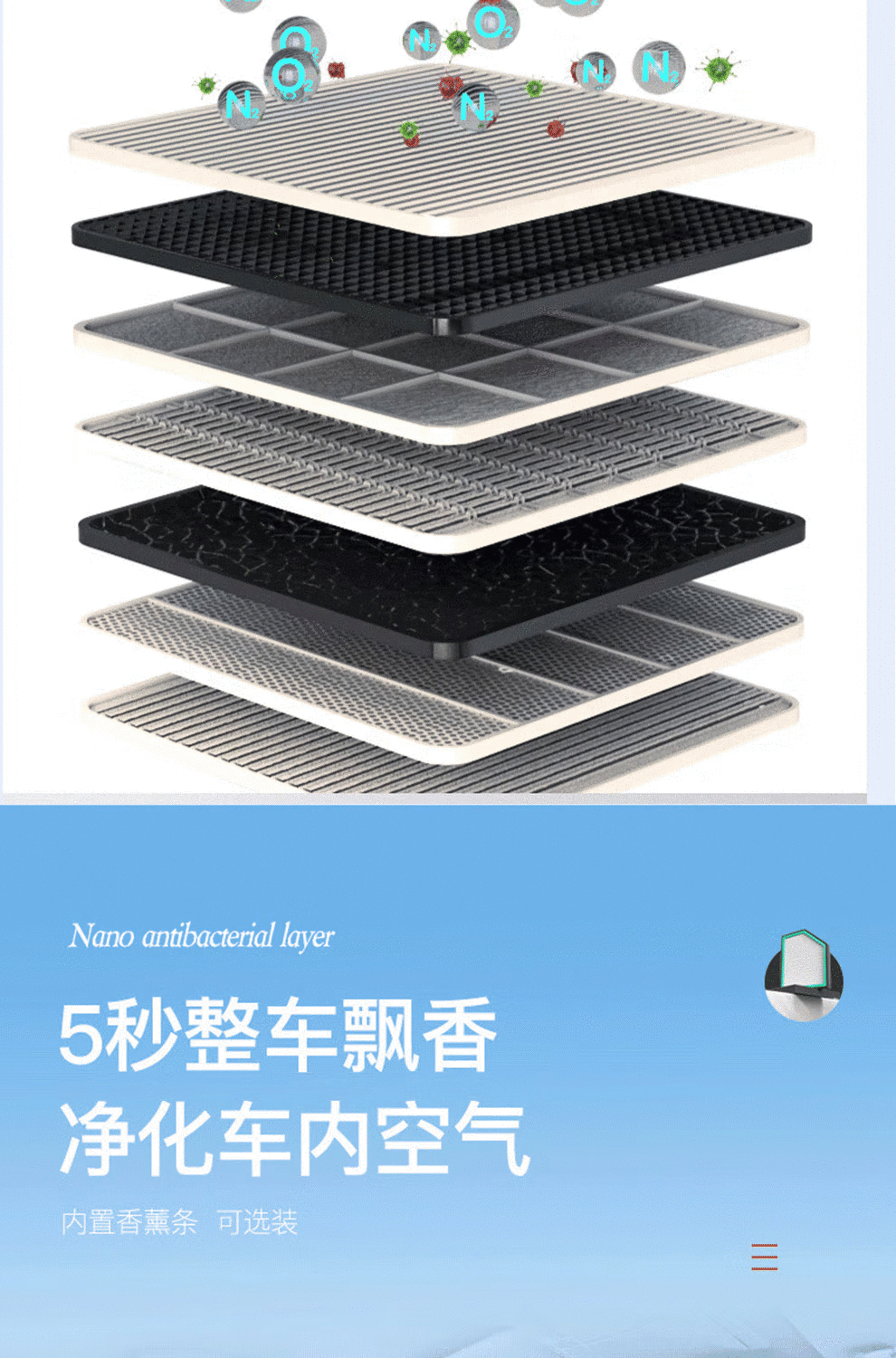 适用于狼盒 广汽丰田凯美瑞第六七八代空调滤芯空气滤芯空调滤清器原