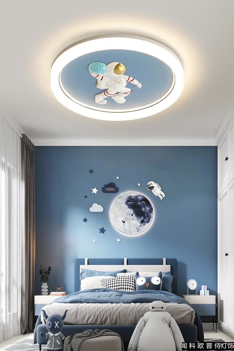 欧普侍飞机灯风扇儿童房卧室灯男孩女孩创意卡通吸顶灯现代简约房间