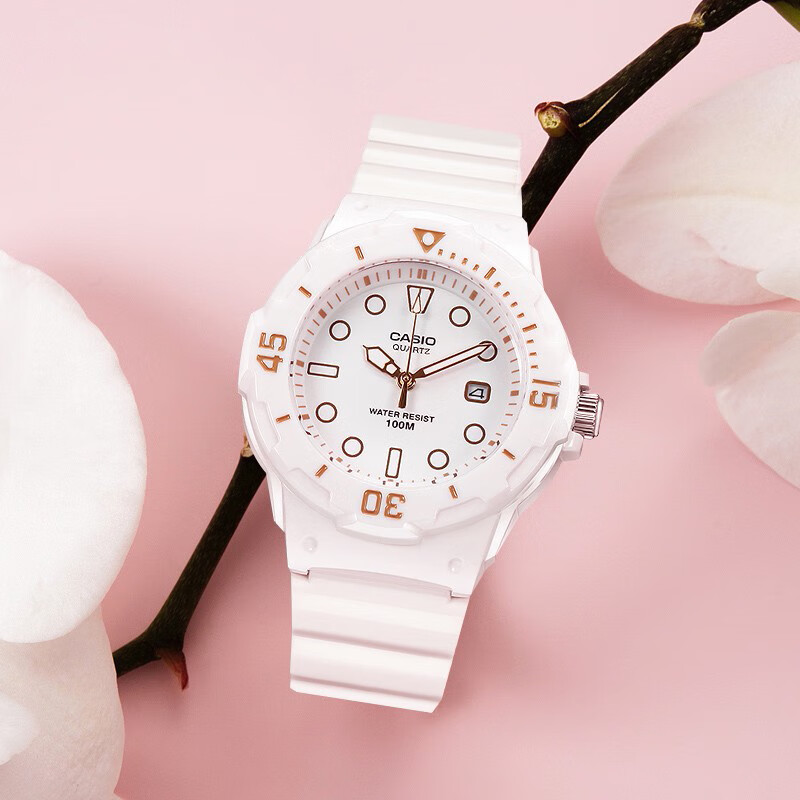 casio卡西欧 海外代购casio手表女学生网红小白表彩色防水ins风表 lrw