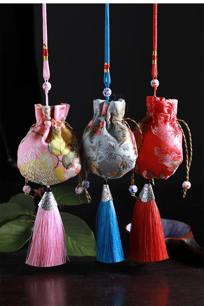 端午节薰衣草艾草香料驱蚊香包香囊空袋随身古风荷包香袋袋子汽车