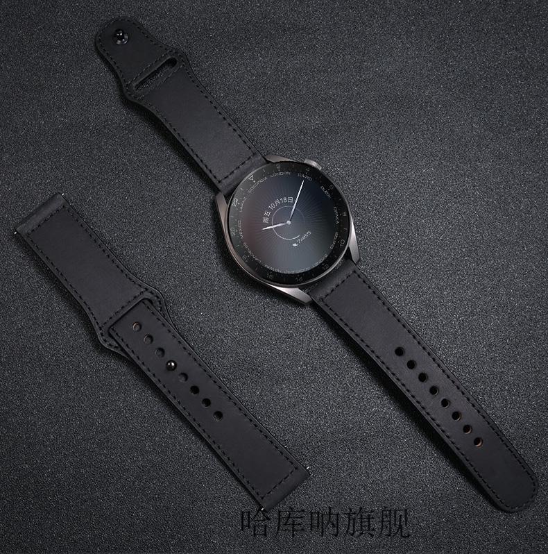 一加手表表带原装 复古小牛皮反扣柔软皮料舒适亲肤one plus智能手表1
