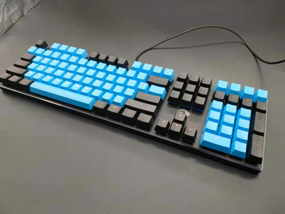 tlxt达尔优牧马人ck533机械键盘红外插云优宝枳萸影小胡珀壳柔讯 黑蓝