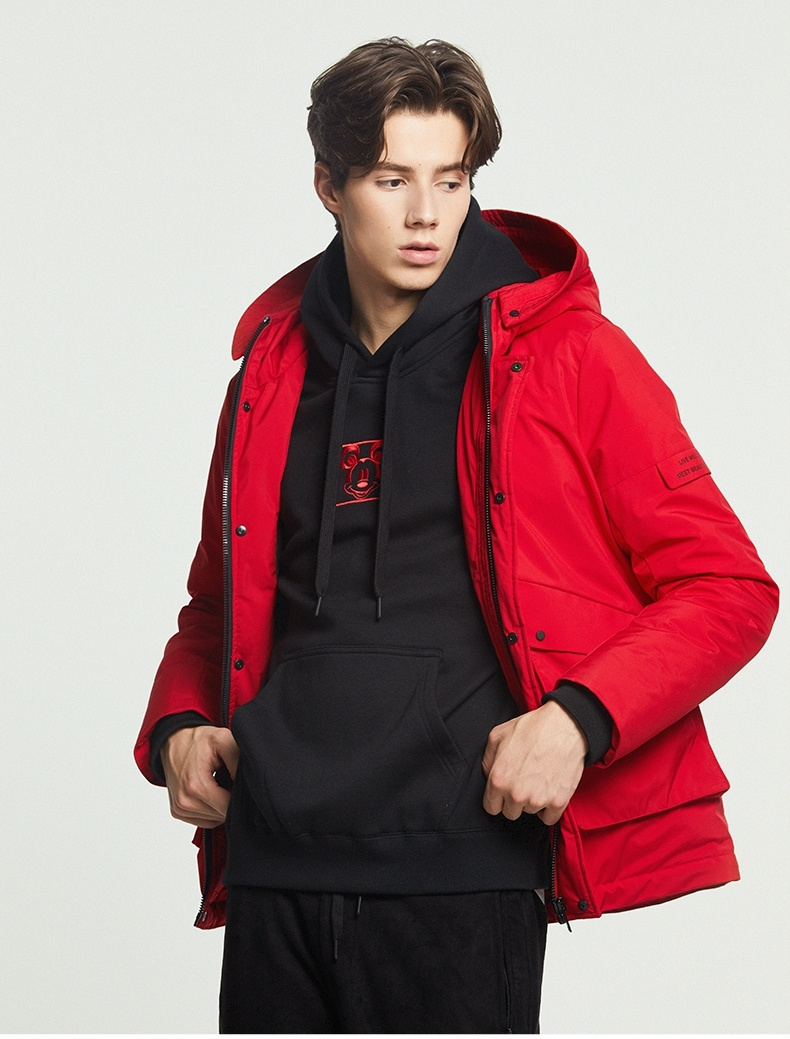 热风男装hotwind 冬季新款男士通勤羽绒服 05红色 m