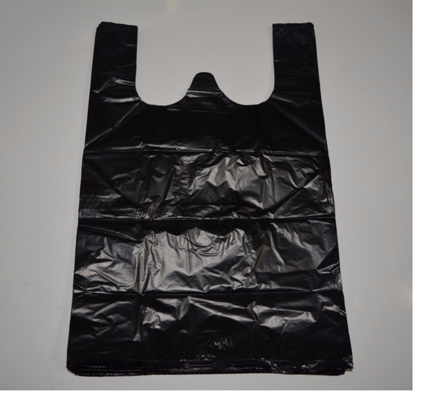 大中黑色塑料袋垃圾袋背心袋家用方便袋购物打包袋手提袋胶袋 40*58亮