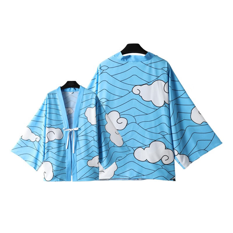 鬼灭之刃动漫周边羽织和服外套套装浴袍二次元披风睡衣炎柱儿童110150