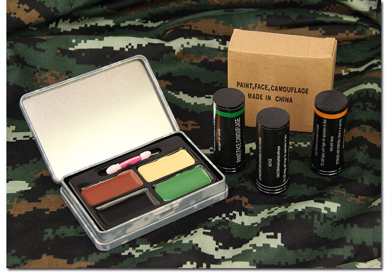 迷彩油cs户外 cs野战面部仿生伪装油彩户外脸彩油三色迷彩油套装防水